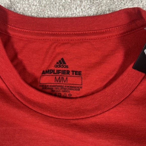 Adidas Kansas‎ Softball T-Shirt Red Men's Medium Amplifier Tee NCAA NWT - Picture 4 of 5